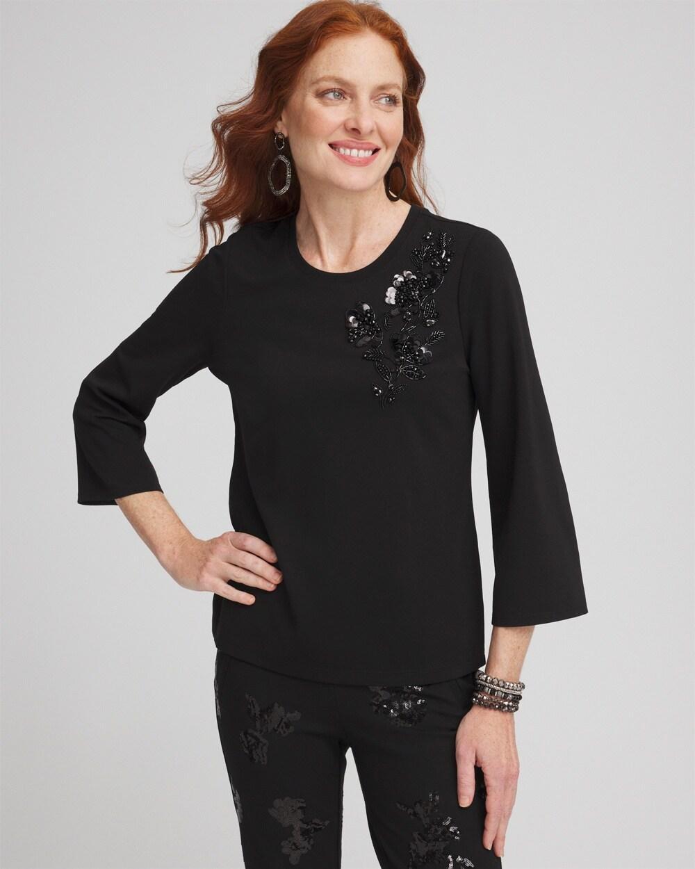 Embellished Ponte Top Product Image