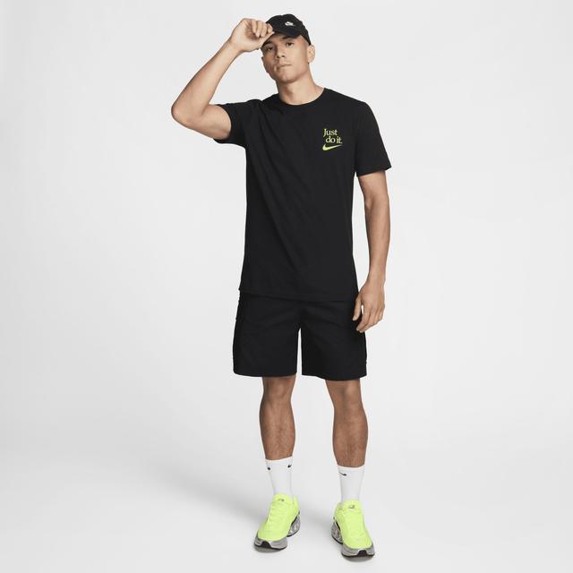 Nike Mens Nike NSW Win Quietly T-Shirt - Mens Black/Yellow Product Image