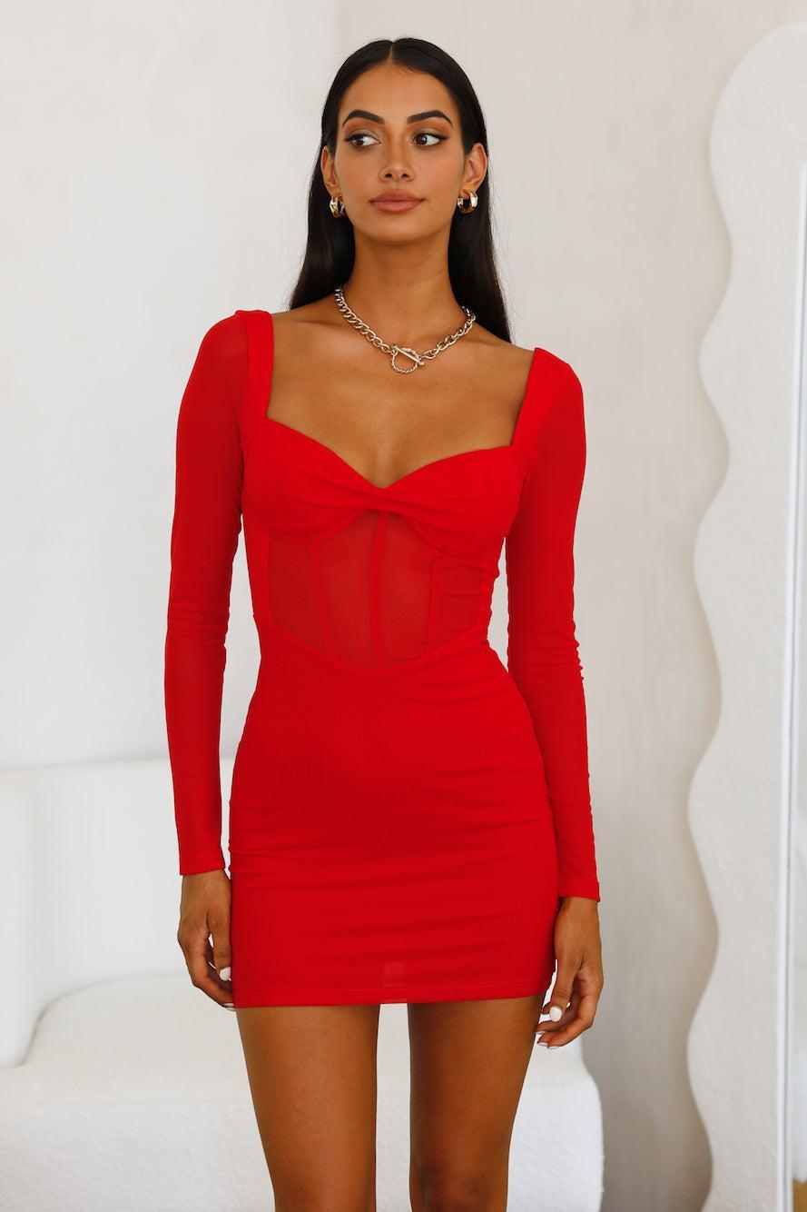 Dark Glow Dress Red Product Image