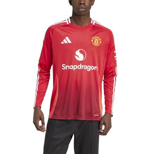 adidas Mens adidas Manchester United 24/25 Home Long Sleeve Jersey - Mens Mufc Red Product Image