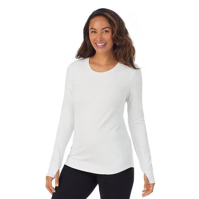 Womens Cuddl Duds Cottonwear Long Sleeve Scoop Neck Top Product Image