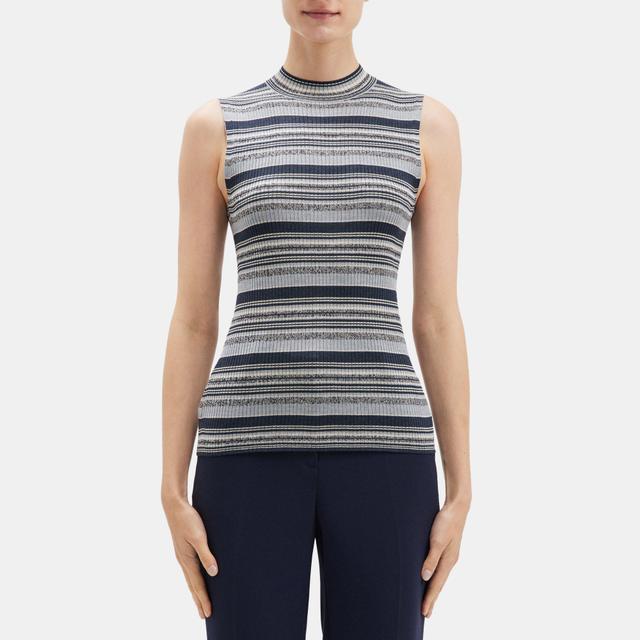 Washable Silk Mock Neck Tank | Theory Outlet Product Image