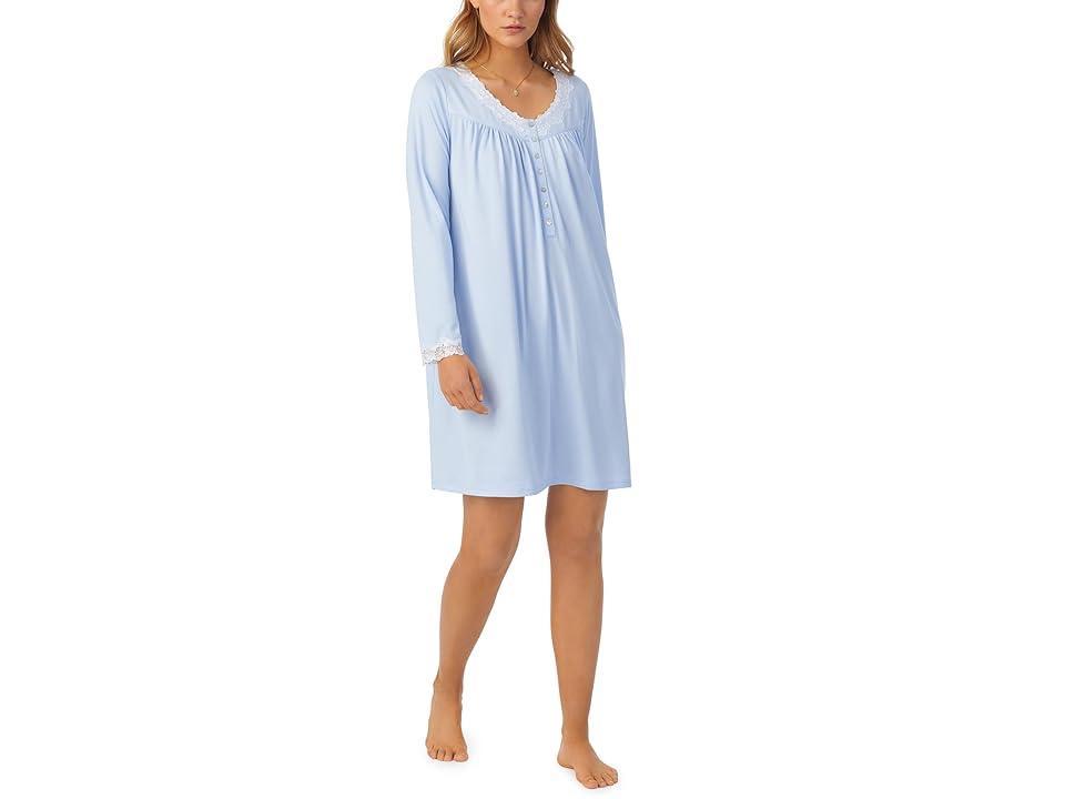 Eileen West Sweater Knit Long Sleeve Short Gown (Light ) Women's Pajama Product Image