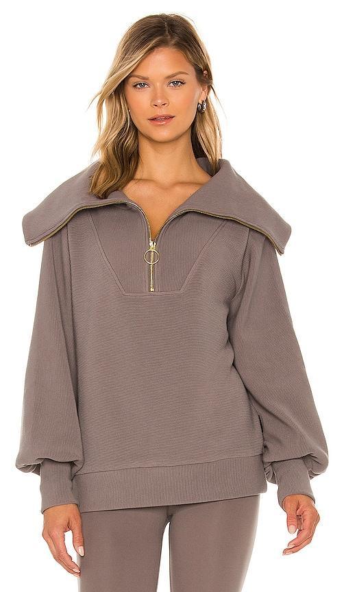 Varley Vine Half Zip Pullover in Cognac. - size M (also in L, S, XL, XS) Product Image
