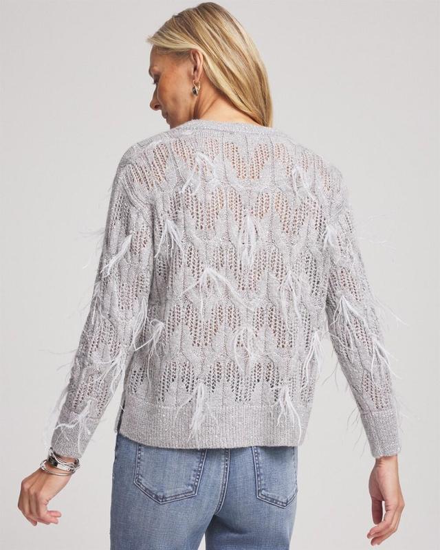 Women's Feathered Pullover Sweater Product Image