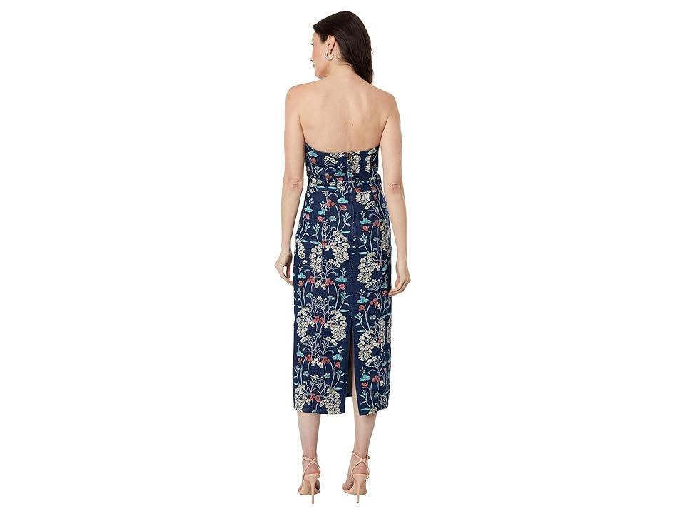 en saison Opal Midi Dress (Denim Floral) Women's Clothing Product Image