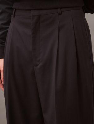 Pleated Wool Gabardine Blend Trouser Product Image