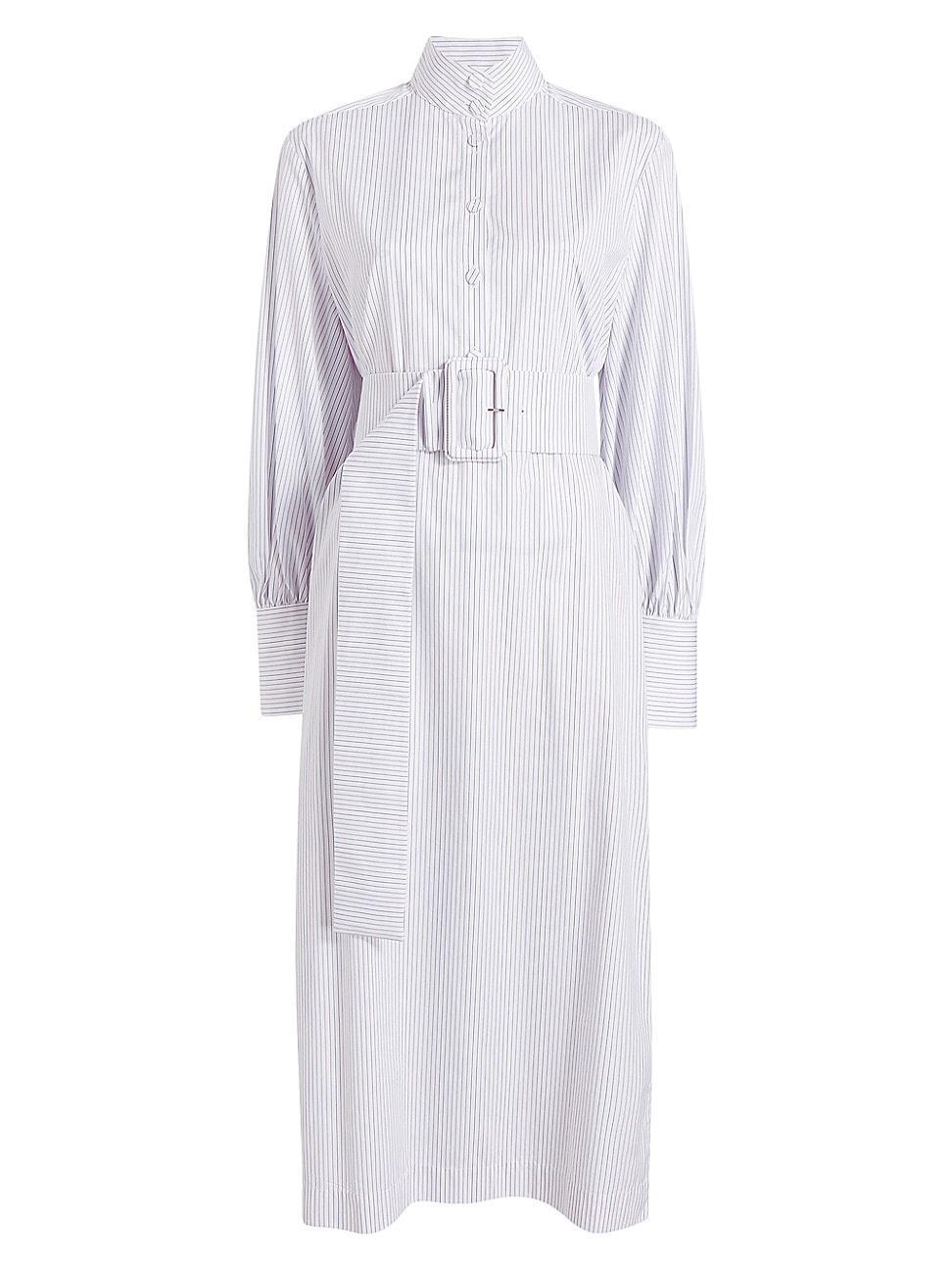 Striped Belted Shirtdress Product Image