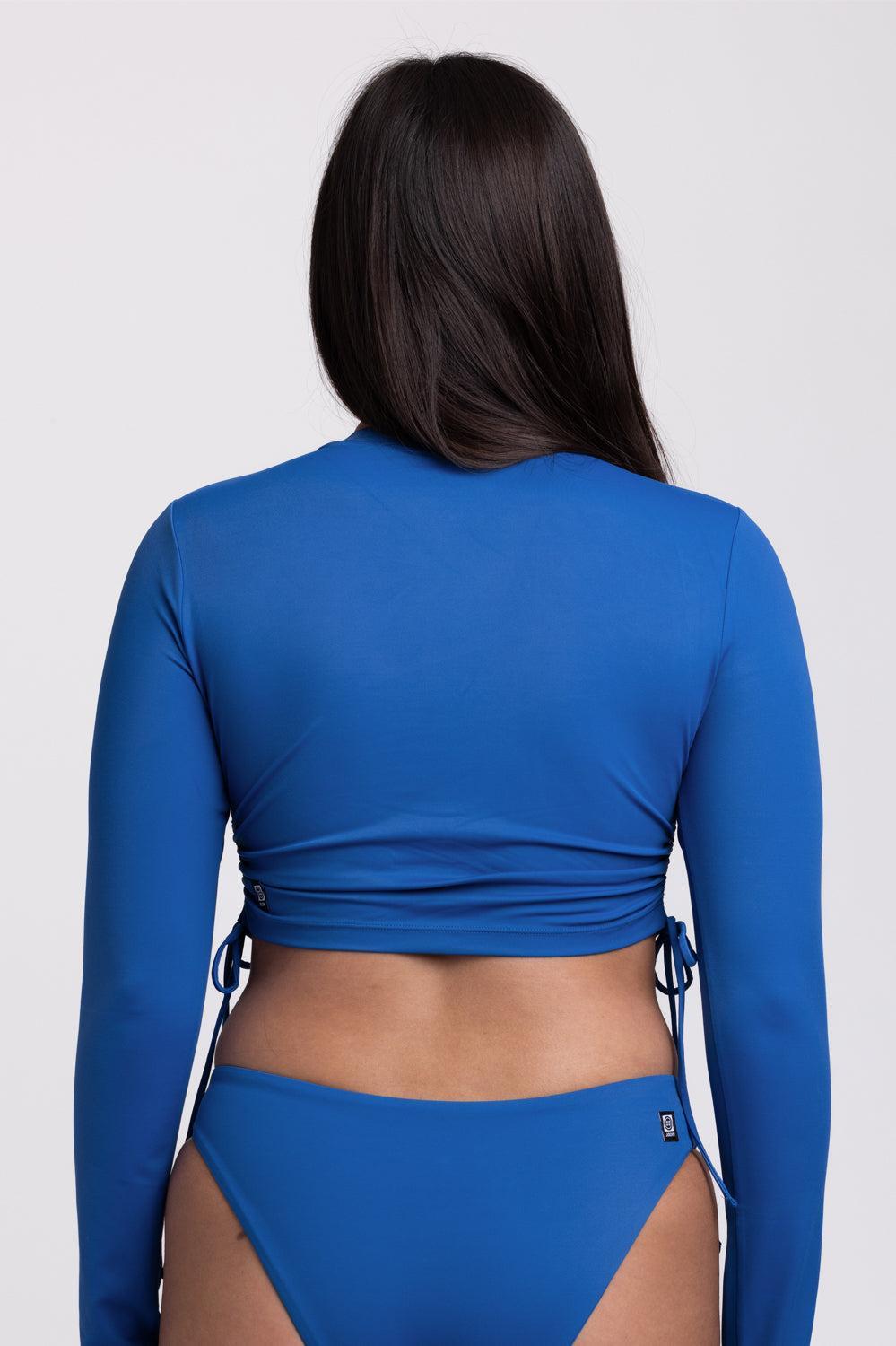 Kylie Long Sleeve Crop Rashie - Bluewave Female Product Image