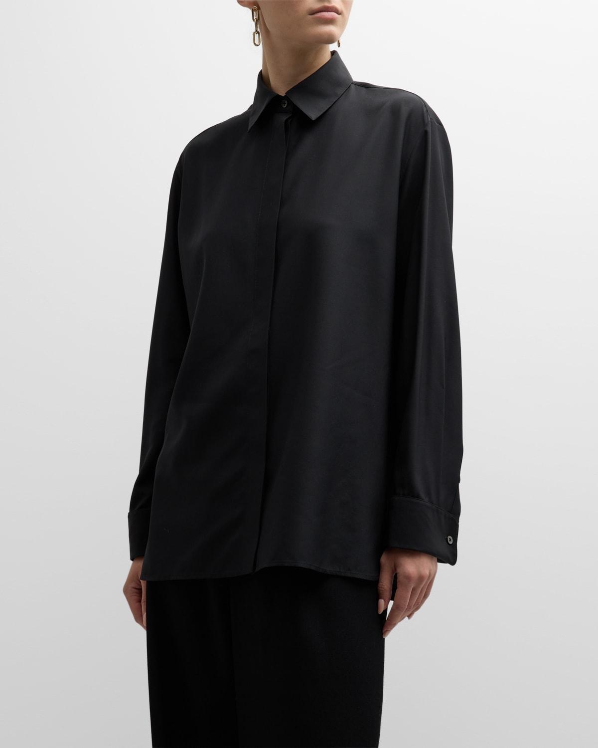 Sisella Wool-Blend Button-Front Shirt Product Image