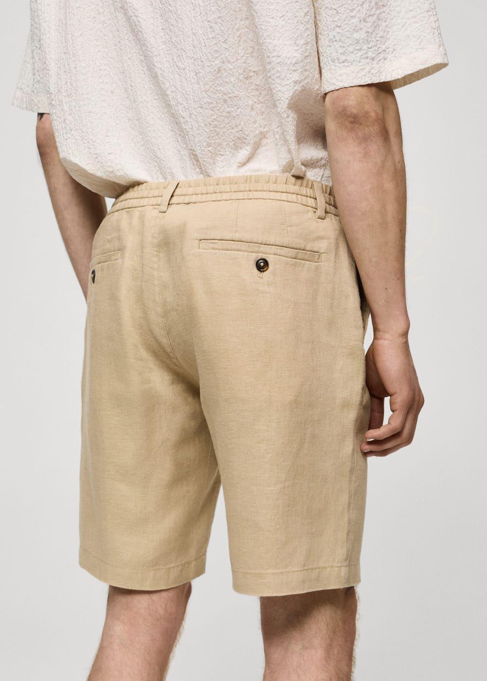 Mango Mens Drawstring Detail Bermuda Shorts Product Image