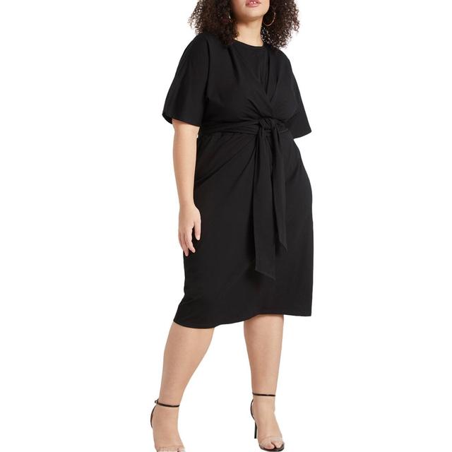 Eloquii Womens Cross Front Flutter Sleeve Dress Product Image