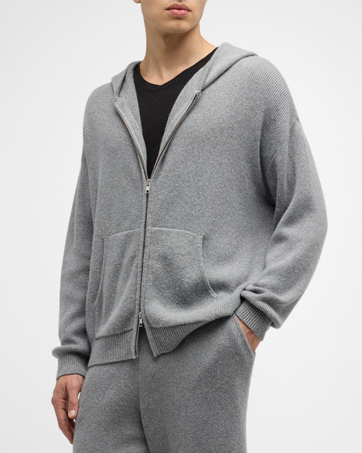 Mens Cotton-Blend Zip Hoodie Product Image