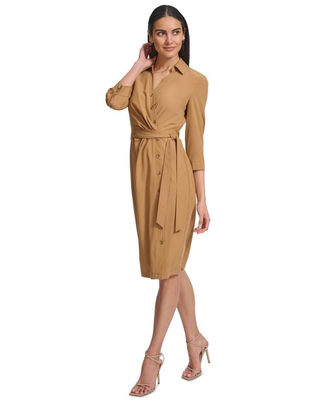 Women's Tie-Waist Button-Front Dress Product Image