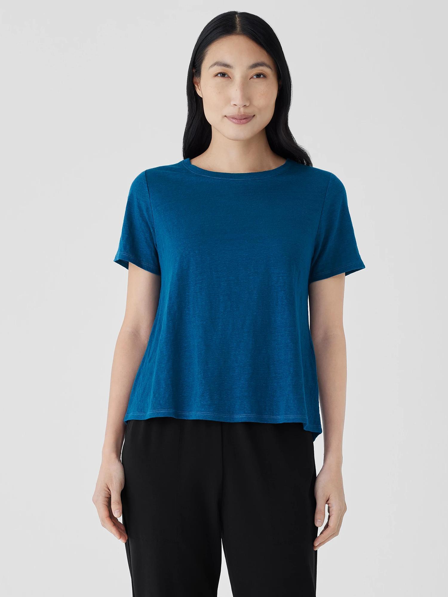 Organic Linen Jersey Crew Neck Tee Product Image