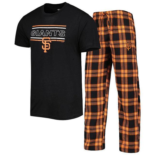 Mens Concepts Sport /Orange San Francisco Giants Badge T-Shirt & Pants Sleep Set Product Image