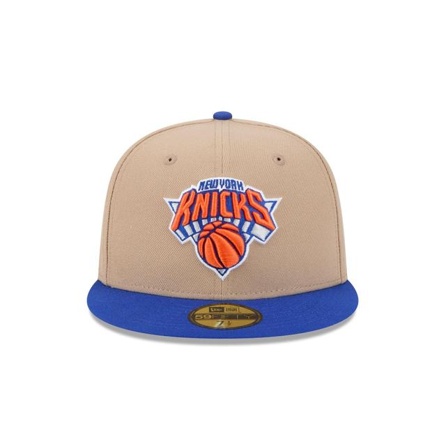 New York Knicks Camel 59FIFTY Fitted Hat Male Product Image