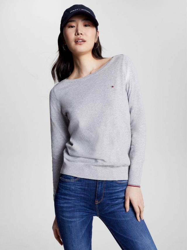 Tommy Hilfiger Women's Solid Boatneck Sweater Product Image