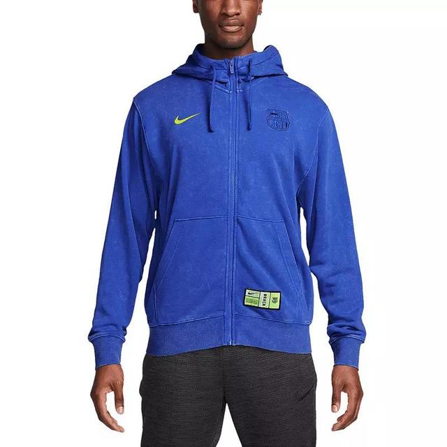 Mens Nike Blue Barcelona Third Club Full-Zip Hoodie Product Image