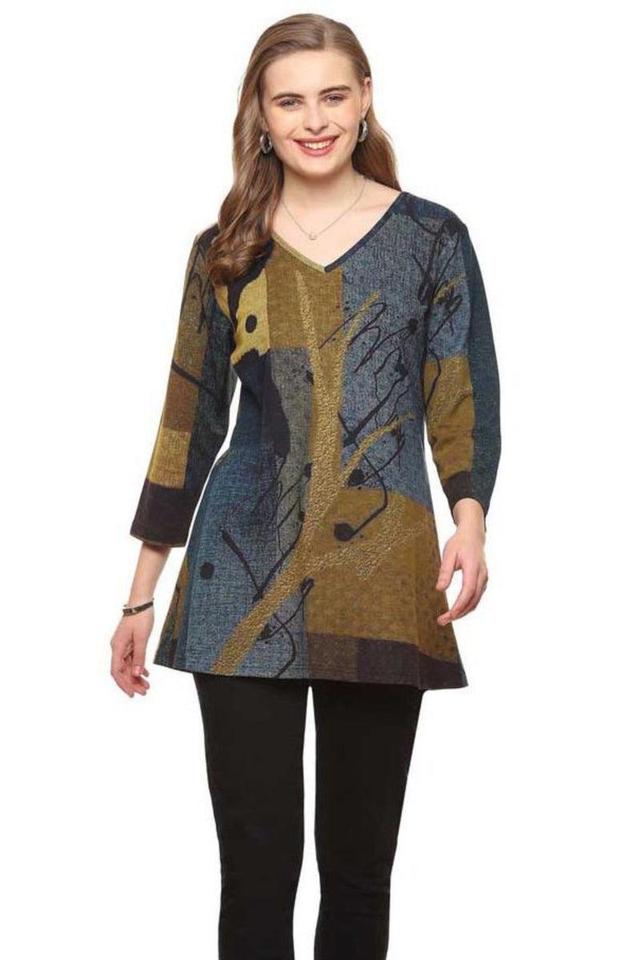 Olive Abstract Tunic Product Image