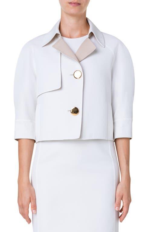 Akris Two-Tone Trench Style Crop Jacket Product Image