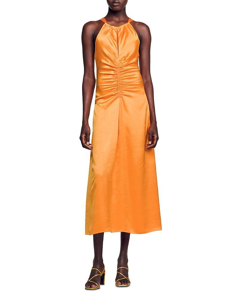 Sandro Courtney Halter Midi Dress Product Image