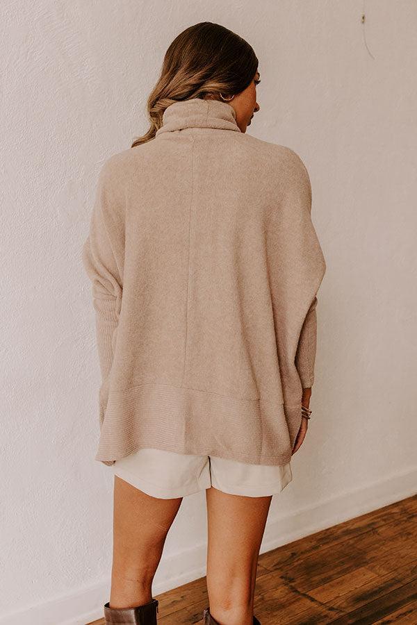 Fireside Cuddles Sweater in Warm Taupe Product Image