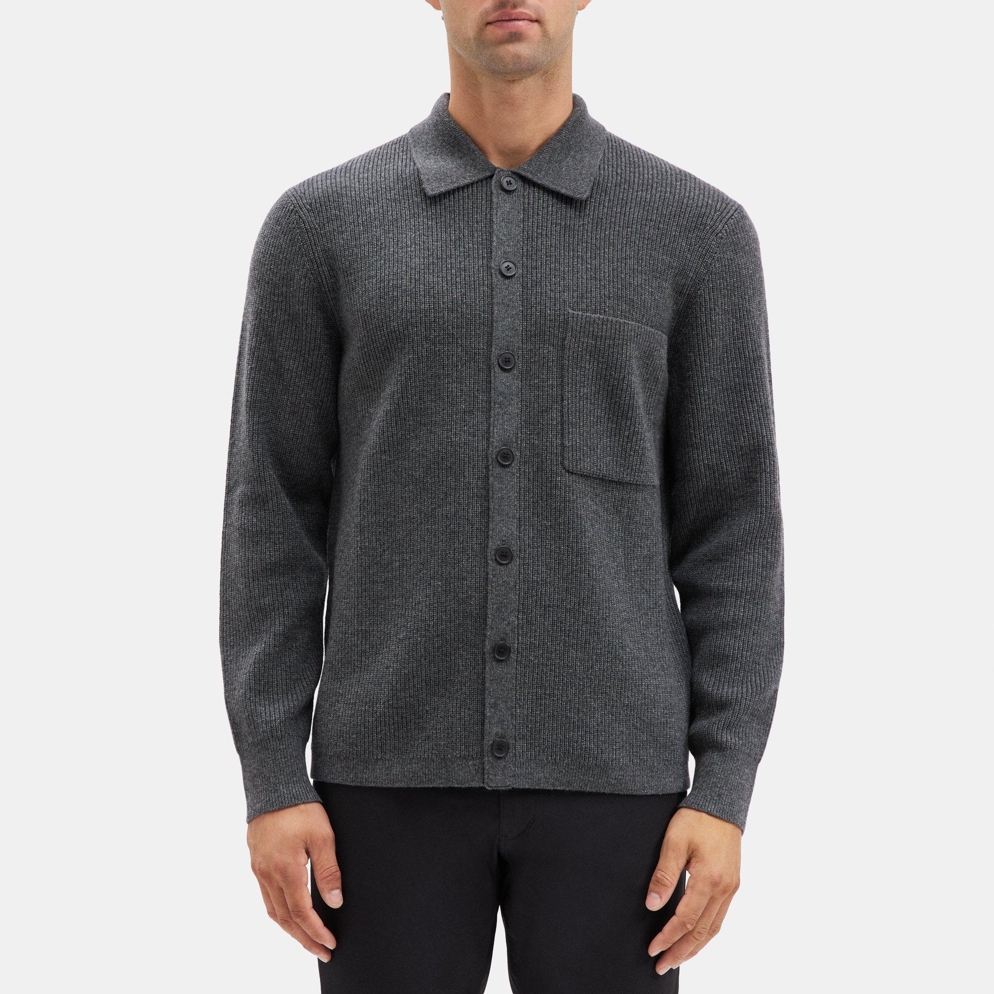 Wool-Cashmere Knit Shirt Jacket | Theory Outlet Product Image