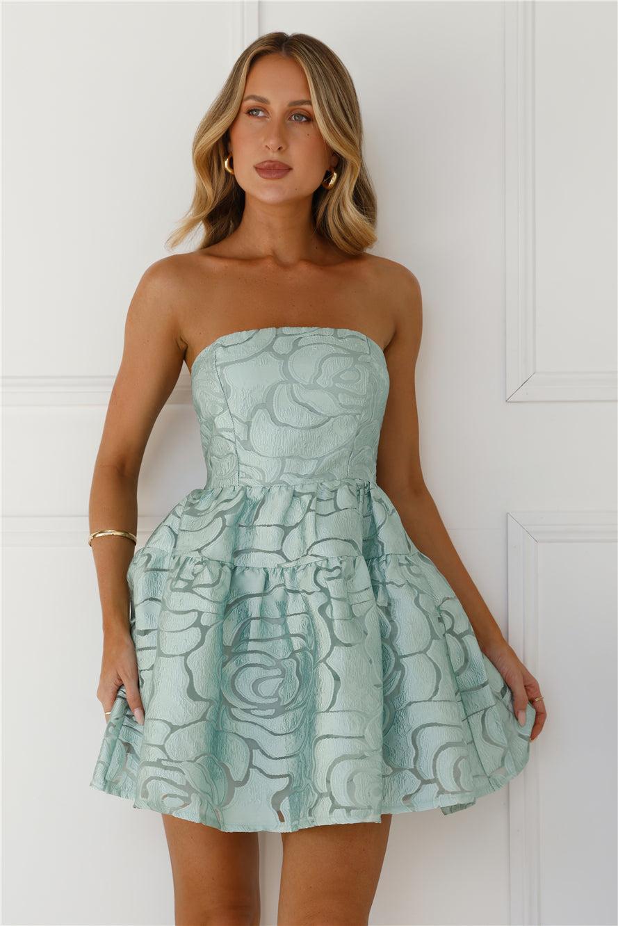 Nora Strapless Mini Dress Sage Product Image