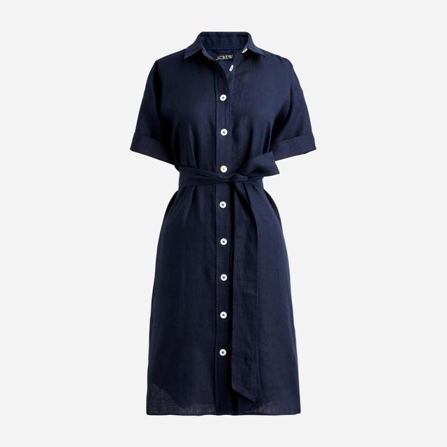 Relaxed-fit shirtdress in linen Product Image