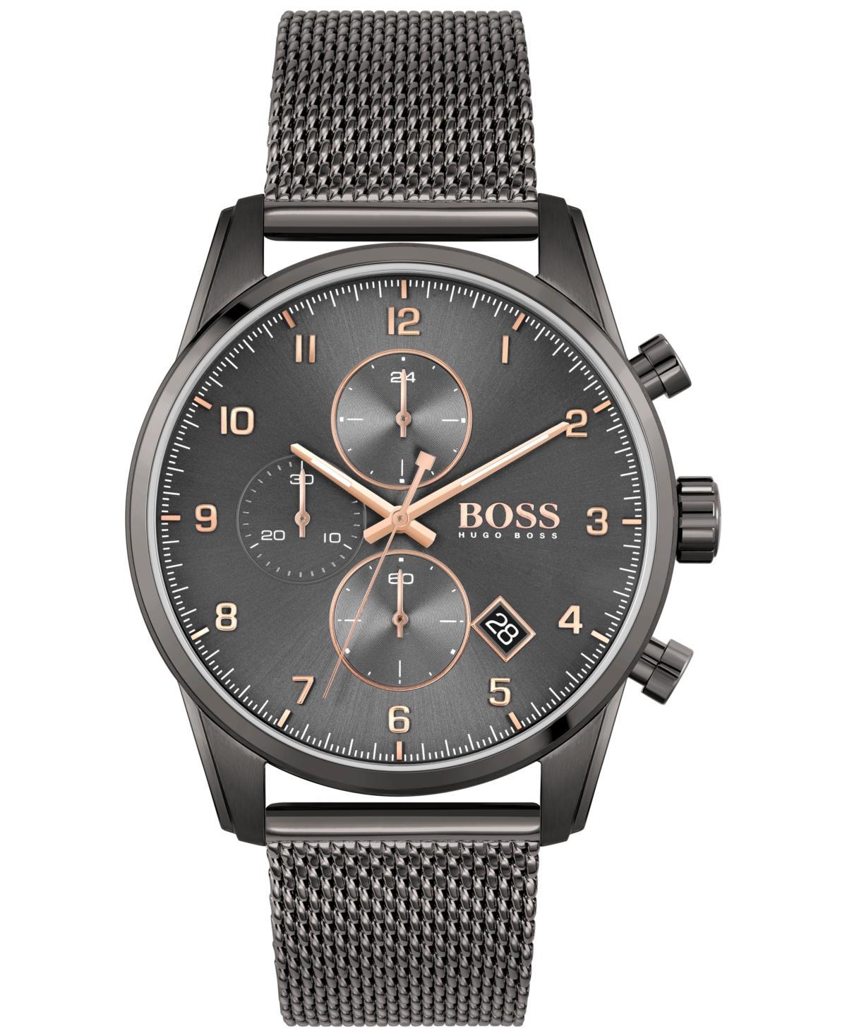 Hugo Boss Skyliner Grey Mesh Bracelet Watch Product Image