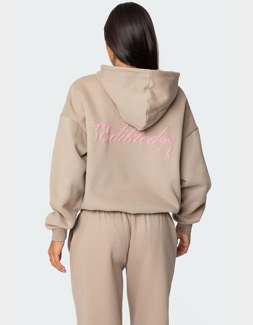 EDIKTED Sasha Bow Detail Sweatpants Product Image