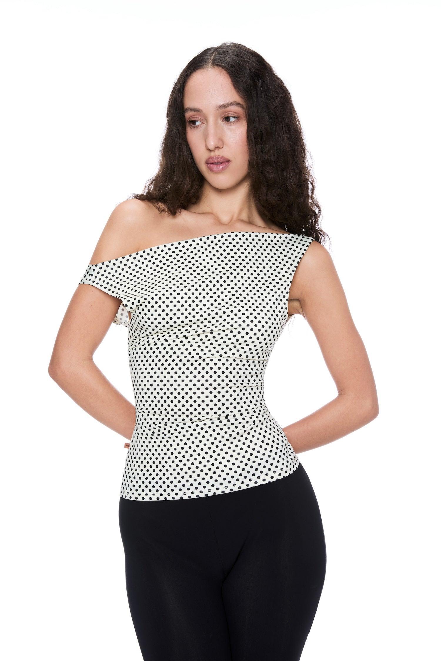 LANI TOP - BUTTER POLKA DOT Product Image