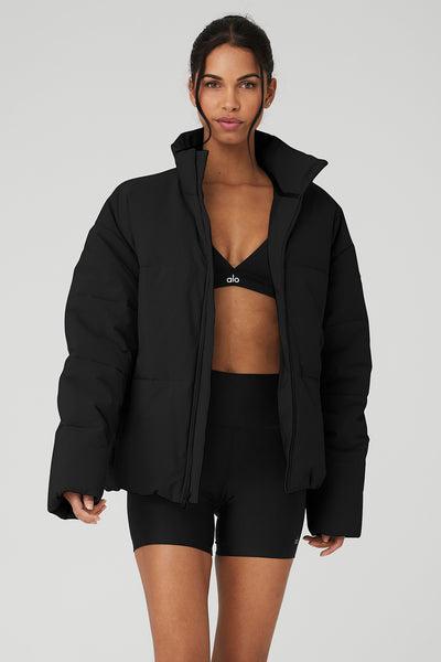 Stretch Woven Street Puffer - Black Product Image