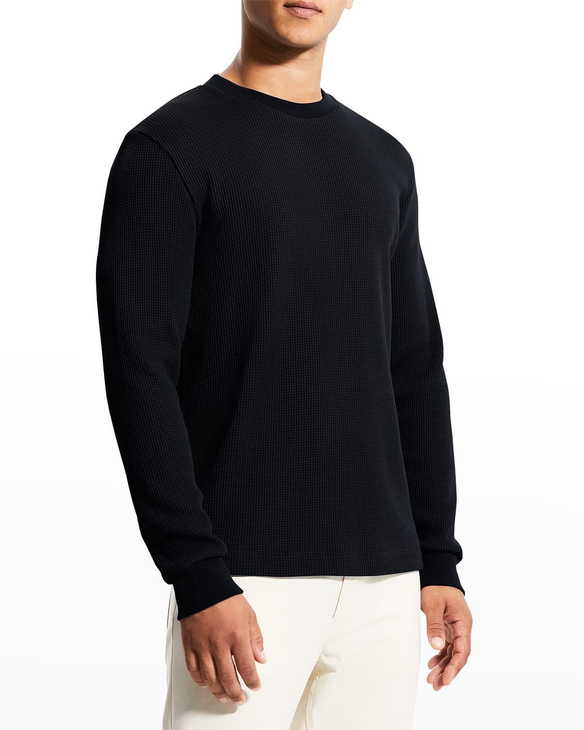 Mens Waffle-Knit Sweatshirt Product Image