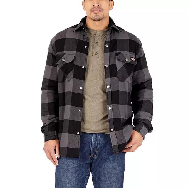 Mens Dickies Dickies Mens Sherpa Lined Flannel Shirt Jacket with Hydroshield, Mens Product Image