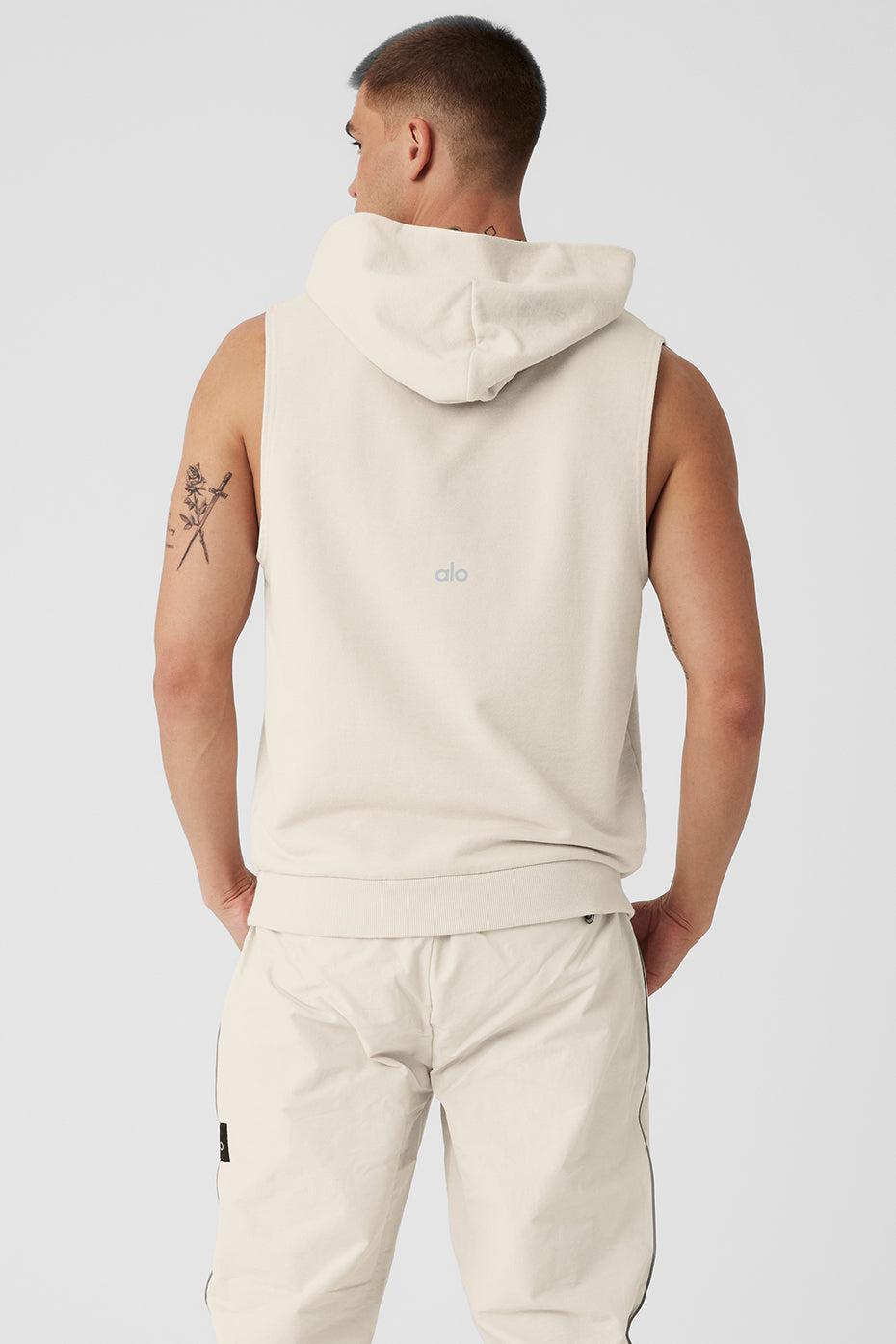 Chill Sleeveless Hoodie - Bone Male Product Image