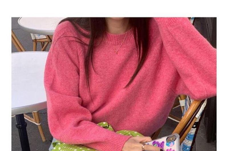 Crewneck Plain Sweater Product Image