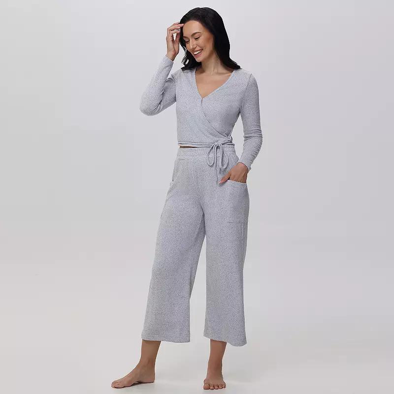 Womens Adyson Parker Ballet Wrap Pajama Top & Pajama Pants Set Product Image