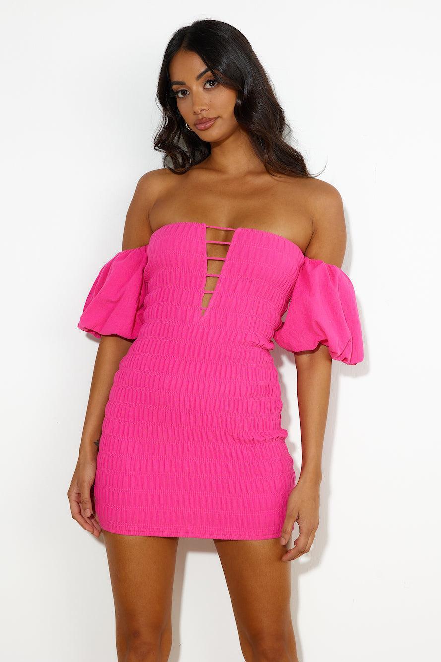 RUNAWAY Sevina Mini Dress Fuchsia Product Image