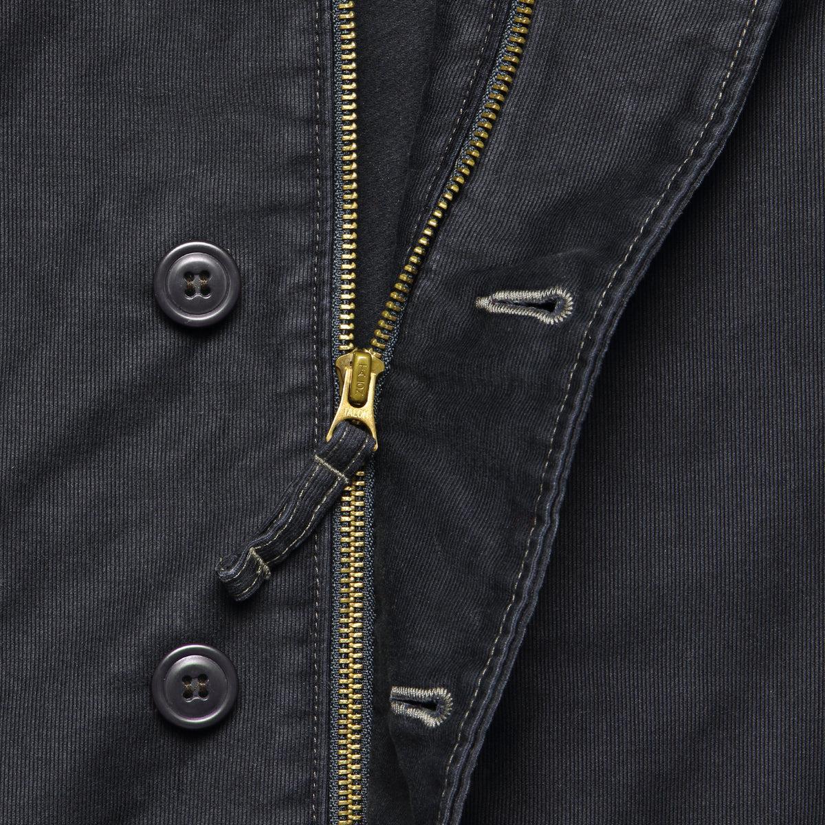 Corduroy Collar Deck Jacket - Navy Product Image