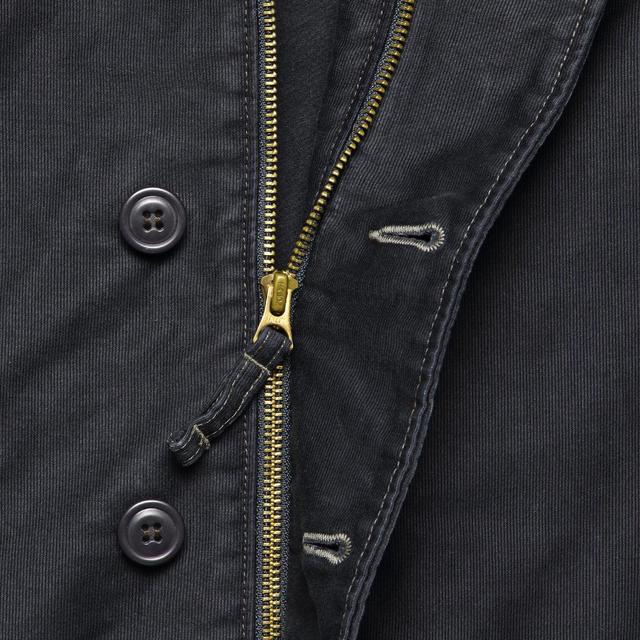 Corduroy Collar Deck Jacket - Navy Product Image