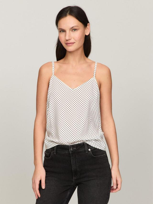 Tommy Hilfiger Women's Relaxed Fit Polka Dot Slip Top Product Image