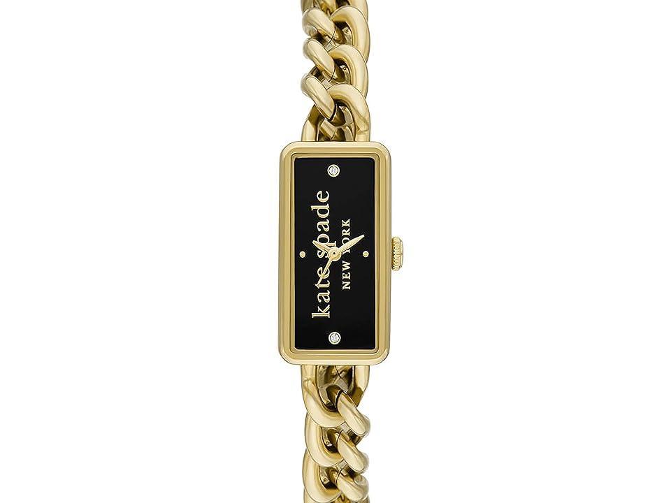 kate spade new york Womens Rosedale Three Hand Quartz Gold-Tone Stainless Steel Watch 32mm Product Image