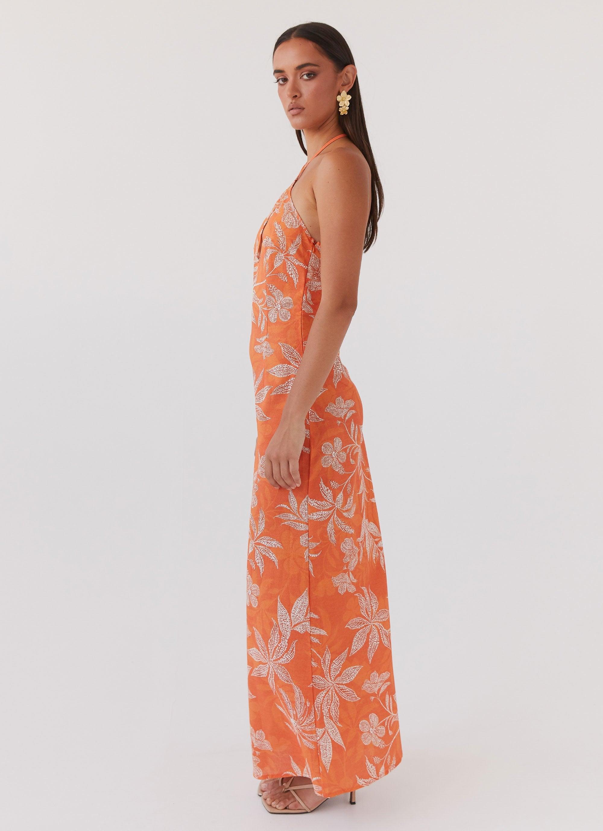 Keliegh Linen Maxi Dress - Tropic Sunset Product Image