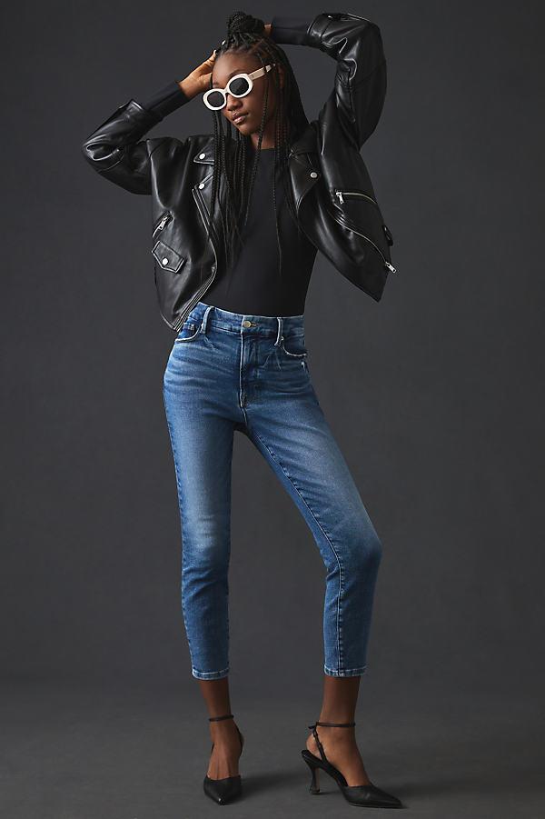 Good American Good Waist Split Pocket High Waist Crop Skinny Jeans Product Image