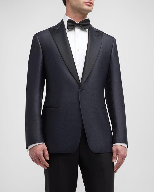 Mens Wool-Blend One-Button Dinner Jacket Product Image