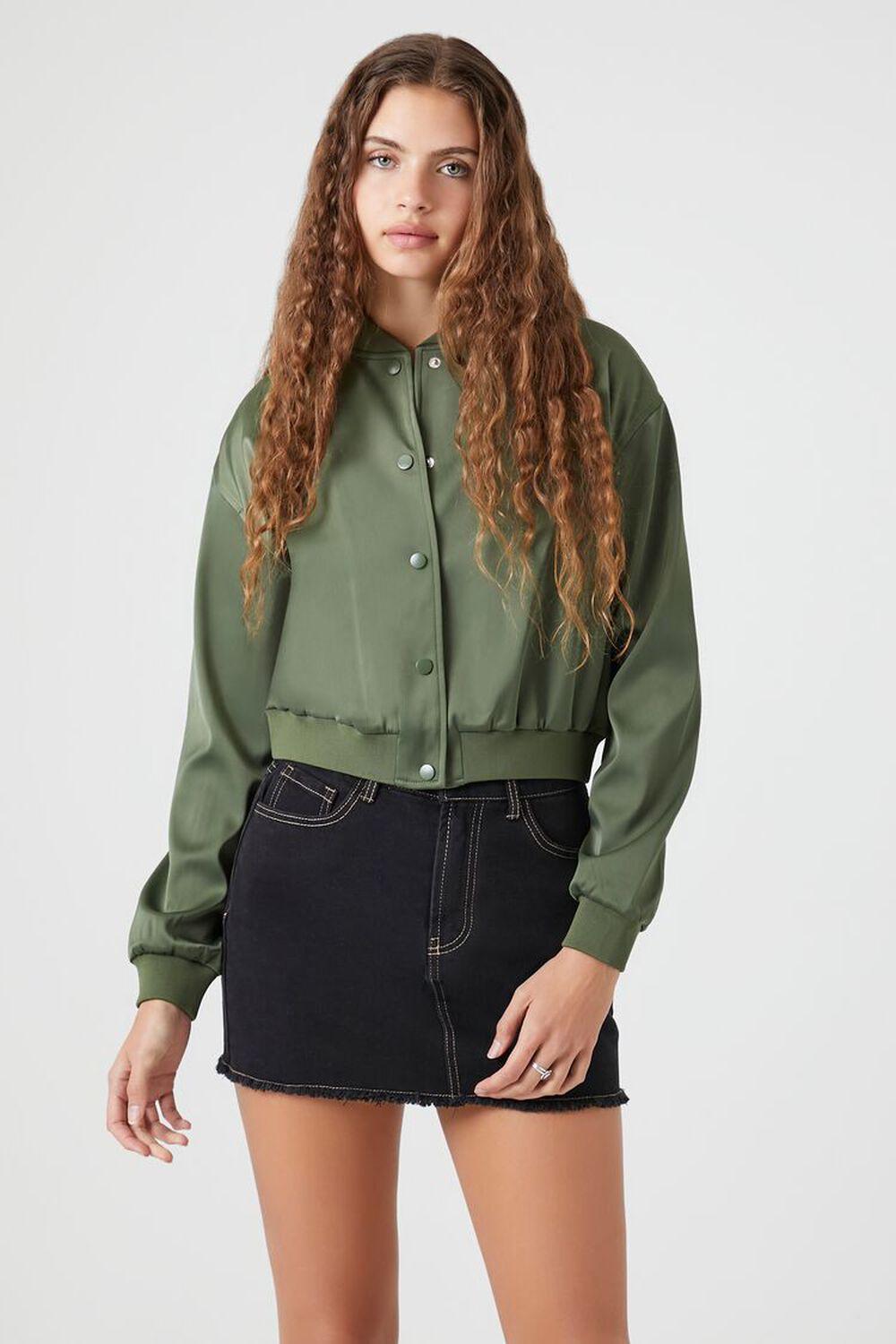 Satin Bomber Jacket | Forever 21 Product Image