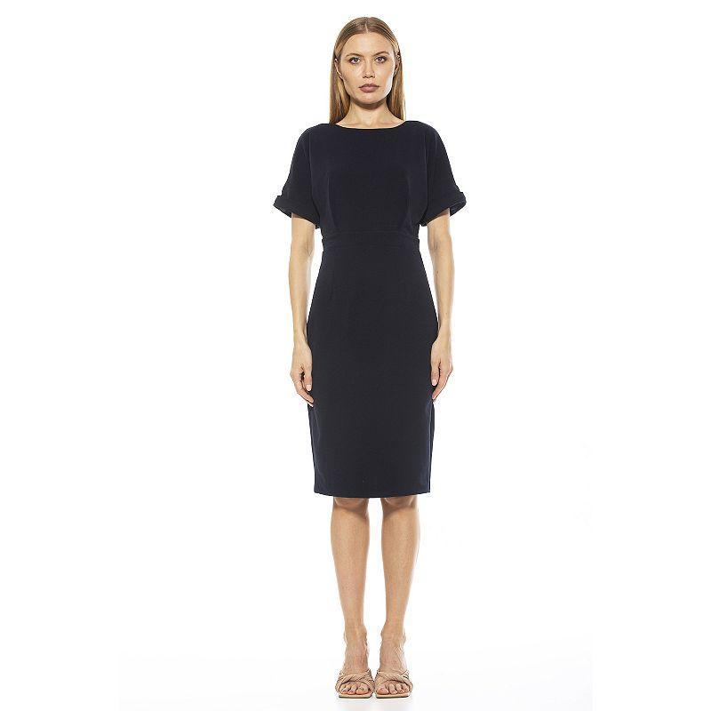 Womens ALEXIA ADMOR Jacqueline Dolman Sheath Dress Black Product Image