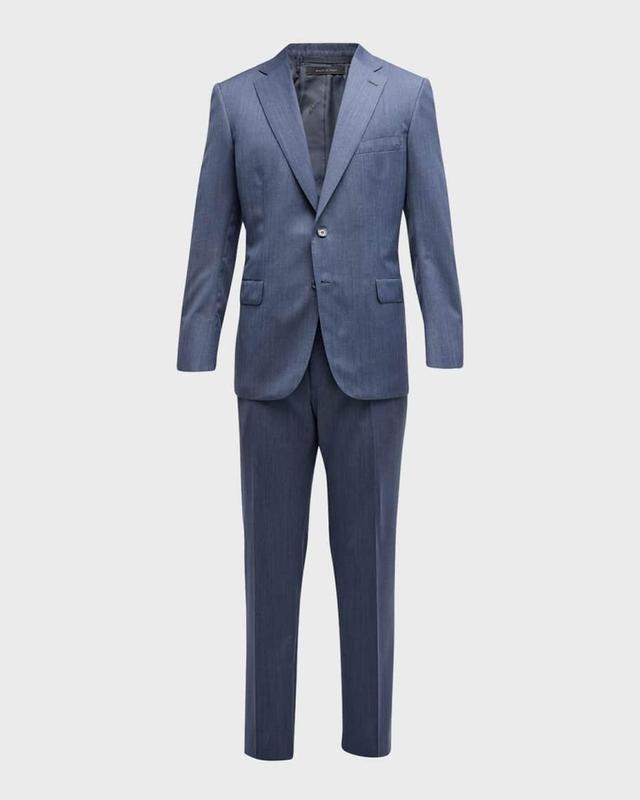 Men's Chevron Wool Suit Product Image